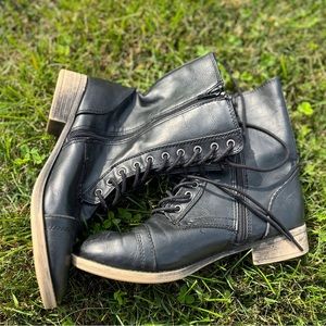 Rampage Faux Leather Combat Boots
